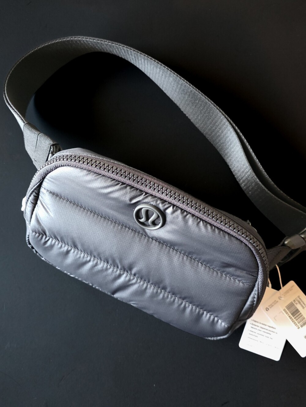 Lululemon athletica Black Quilted Belt Bag *Wunder Puff